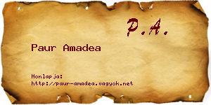 Paur Amadea névjegykártya